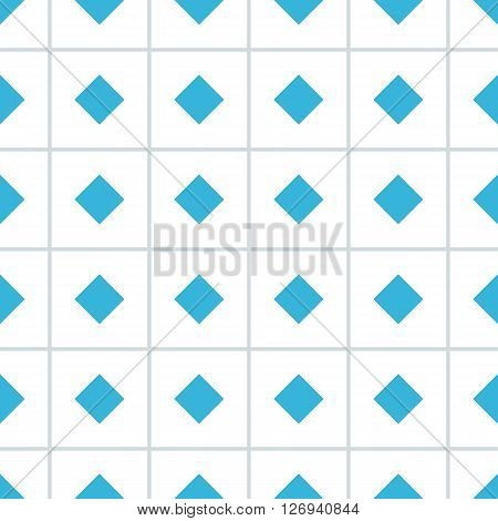 Rhomb vector seamless pattern. Geometric seamless texture with rhombs and perpendicular lines on white background. Rhombic wallpaper design. EPS8 vector illustration. Pattern swatch included.