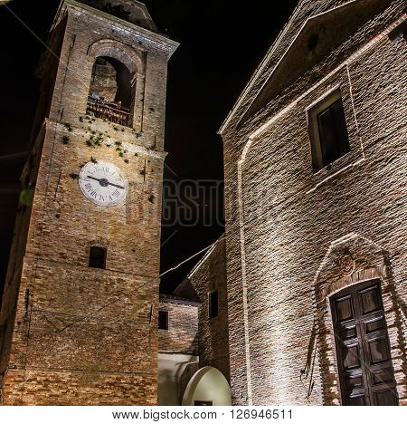 Malatesta castle in Mondaino (Rimini). Emilia-Romagna Italy.