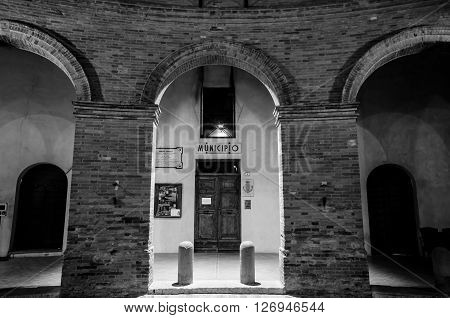 The old town of Mondaino (Rimini), Italy.