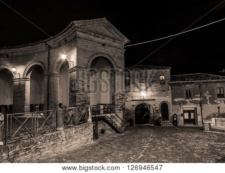 The old town of Mondaino (Rimini), Italy