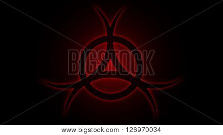 Vector illustration Chemical sign danger red, backgroun