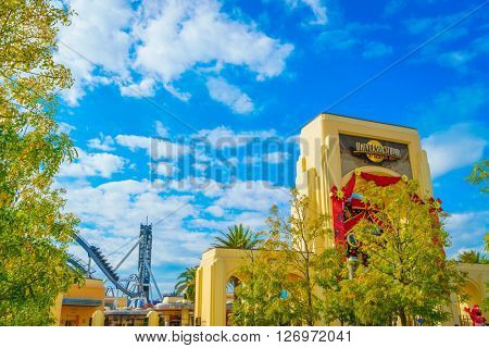 OSAKA, JAPAN - December 1, 2015: Universal Studios Japan (USJ). According to 2014 Theme Index Global Attraction Attendance Report, USJ is ranked fifth among the top 25 amusement parks worldwide.