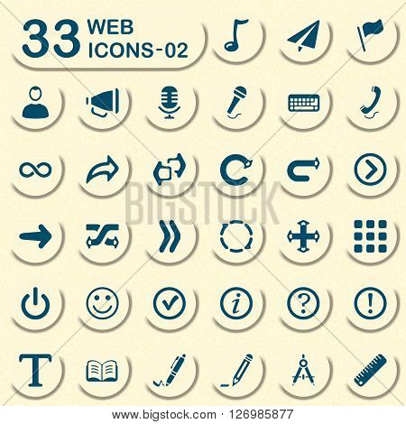 Jeans web icons pack for mobile apps and web