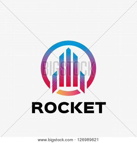 Abstract rocket logo. Abstract startup logo design template. Logo template editable for your business.
