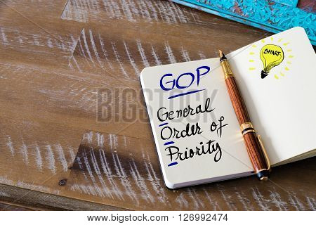 Business Acronym Gop General Order Of Priority