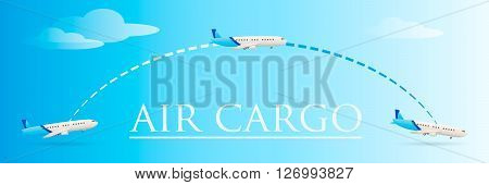 Plane vector. Airplane icon. Plane cargo. Cargo transportation. Transportation logistics. Air cargo. Plane takeoff.