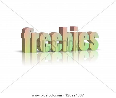 Freebies - 3D Word with Reflection !