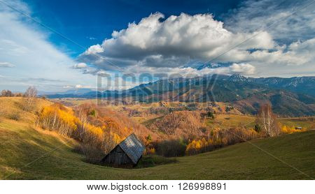 Mountain scenery in the Transylvanian Alps in summer