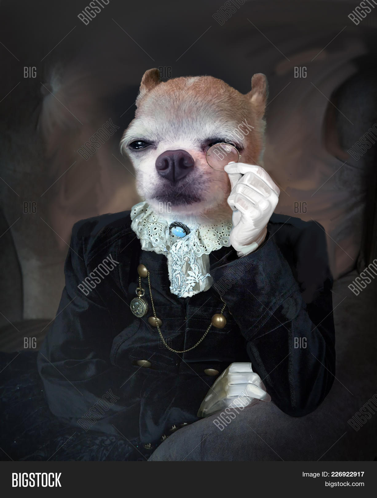 Dog Portrait Monocle. Image & Photo (Free Trial) Bigstock