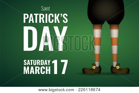 St. Patrick's Day Desing With Leprechaun's Legs