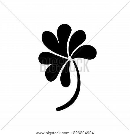 Four Leaf Clover Icon. St Patrick Day Vector. Vector Illustration