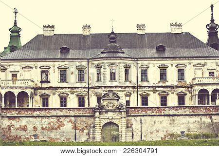 Old Castle. Podgoretsky Castle. Elements Of The Architecture Of The Ancient Castle.