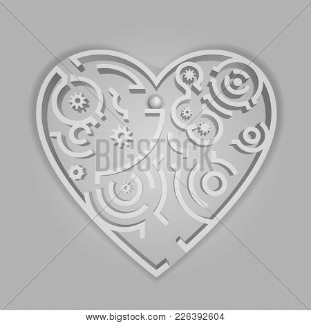 Graphic Of The Heart Shape Combined With The Maze