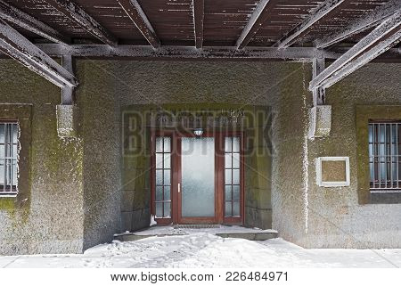 Feldberg Im Taunus, Germany-february 13, 2018: Entrance To The Telecommunications Tower Groer Feldbe