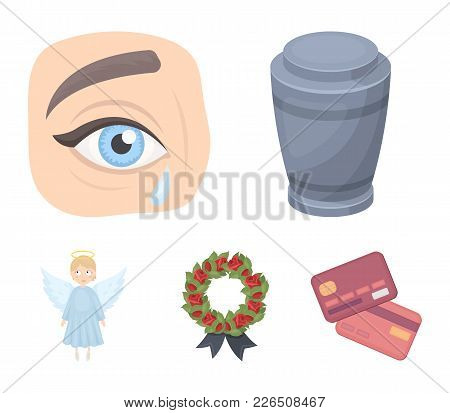 The Urn With The Ashes Of The Deceased, The Tears Of Sorrow For The Deceased At The Funeral, The Mou