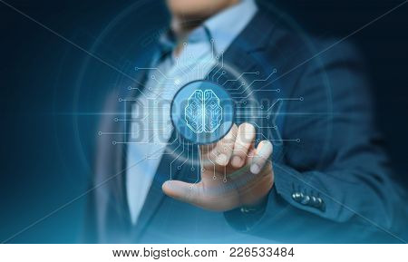 Artificial Intelligence Machine Learning Business Internet Technology Concept.