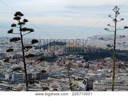 View Of Parthenon And Athens , Greece
