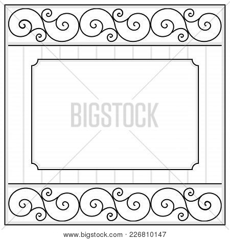 Design For Decoration On The Theme Of Forged Products With The Possibility Of Writing Your Text.