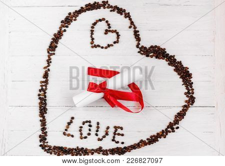Heart Made Of Coffee Beans