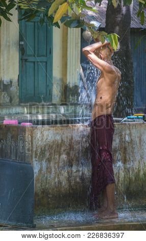 Amarapura , Myanmar - Sep 03 : Monk At The Mahagandayon Monastery In Amarapura Myanmaron September 0