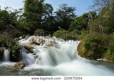 Ban Gioc Waterfall In North Of Vietnam.