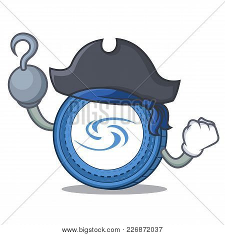 Pirate Syscoin Character Cartoon Style Vector Illustration