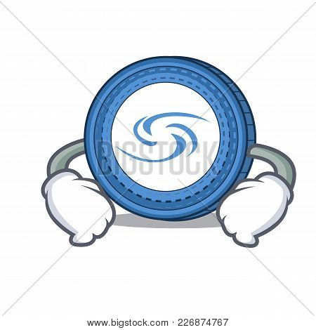 Hand On Waist Syscoin Character Cartoon Style Vector Illustration