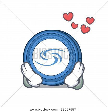 In Love Syscoin Mascot Cartoon Style Vector Illustration