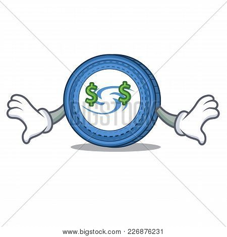 Money Eye Syscoin Mascot Cartoon Style Vector Illustration