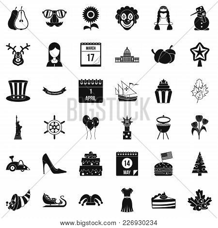 Folklore Icons Set. Simple Set Of 36 Folklore Vector Icons For Web Isolated On White Background