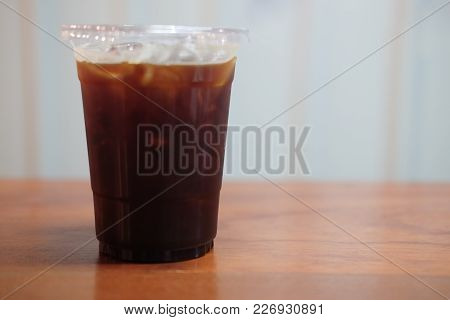 Iced Black Coffee Low Fat Good Cafeine Source For Healthy Office Lifestyle.
