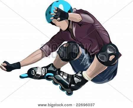 Scooter, lo sportsman che sta portando avanti un salto, un trucco in aria
