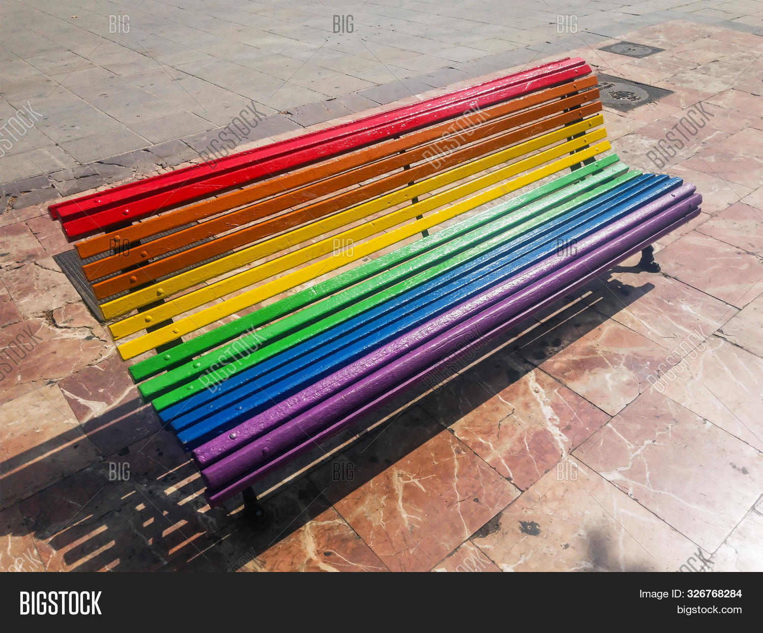 Bench Painted Colors Image Photo Free Trial Bigstock