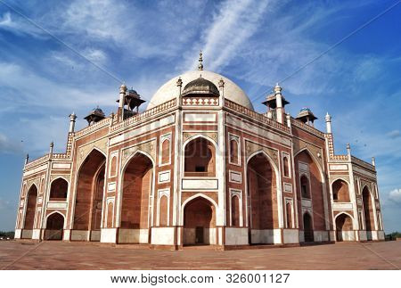 Closeup View Of Humayun Tomb, Delhi, India