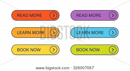 Button Vector Isolated Web Elements. Trendy Flat Style. Vector Line Design. Arrow Download Button. I
