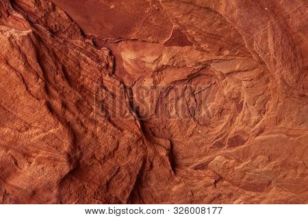 Colorful Sandstone Walls Eroded By Time And Water To Create Smooth Layers In Rozhdestveno