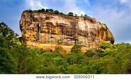 Sigiriya Lion Rock Fortress Sri Lanka.tourist Location.frescoes At The Ancient Rock Fortress Of Sigi