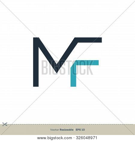 M F Letter Icon Vector Logo Template Illustration Design. Vector Eps 10.
