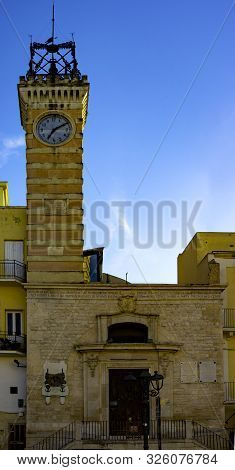 Clock Tower Of Modugno, A Town A Few Km From Bari. Apulia - Italy