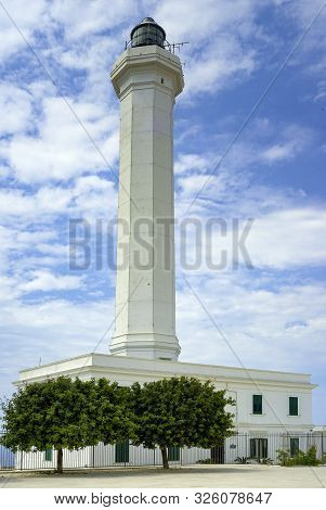 View From The Sea The White Lighthouse Of Santa Maria Di Leuca, Apulia - Italy