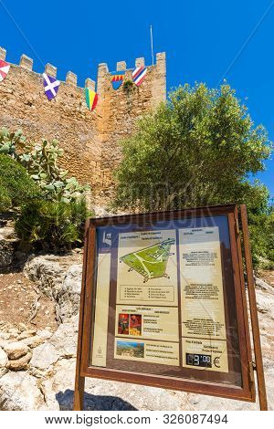 Mallorca, Spain - May 10, 2019: Capdepera Castle, Fortress From The 14th Century, Located Near Cala 