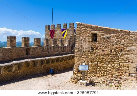 Mallorca, Spain - May 10, 2019: Capdepera Castle, Fortress From The 14th Century, Located Near Cala 