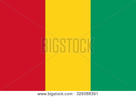 Official Large Flat Flag of Guinea Horizontal