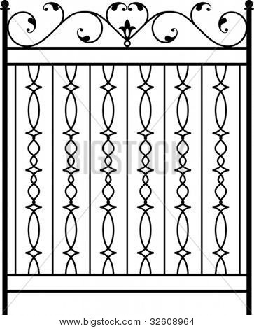 Cancello in ferro battuto, porta, recinzione, finestra, Grill, ringhiera design