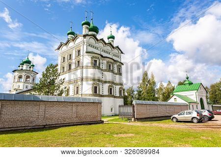 Veliky Novgorod, Russia - August 23, 2019: Russian Orthodox Church. Nicolo-vyazhishchsky Monastery