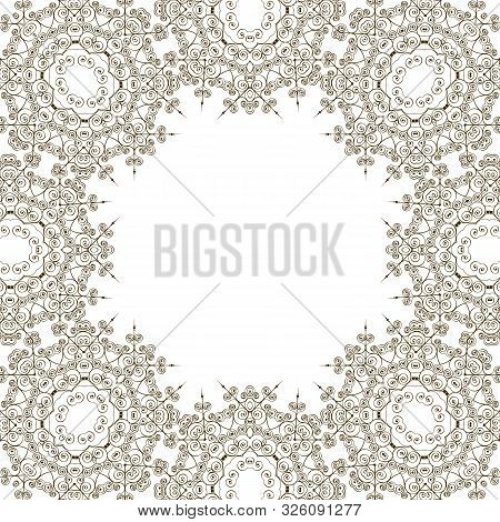 Geometrical Abstract Vector Seamless Art Deco Pattern From Gold Hand Drawn Elements, Eskimo Ethnic O