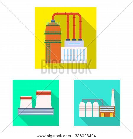 Vector Illustration Of Architecture And Technology Sign. Set Of Architecture And Building Stock Symb