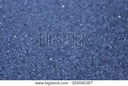 Beautiful Fantasy Blue Bokeh Defocused Backdrops Soft Lights Background With Selective Focus. Shinin