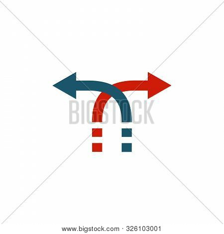 Decision Arrows In Opposite Direction. Sync Arrows. Stock Vector Illustration Isolated On White Back
