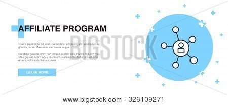 Affiliate Program Icon, Banner Outline Template Concept. Affiliate Program Line Illustration